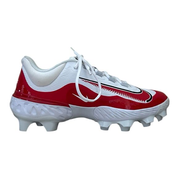 Nike Alpha Huarache Elite 4 Low MCS Baseball Cleats Men’s 9.5 White FD6255-102 - Picture 1 of 10